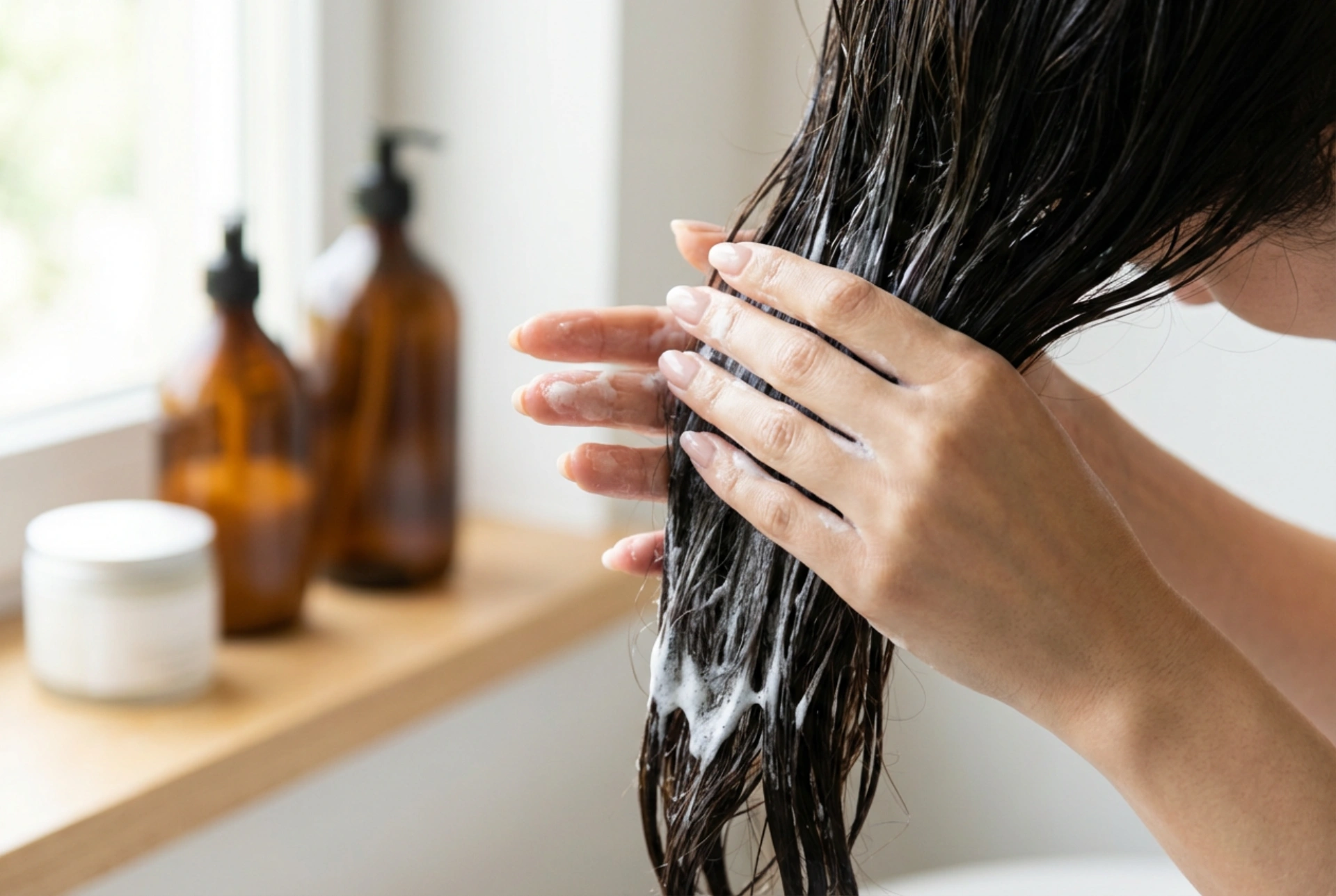 Hiusten pesu OMO-menetelmällä: tarkka levitys- ja huuhteluopas