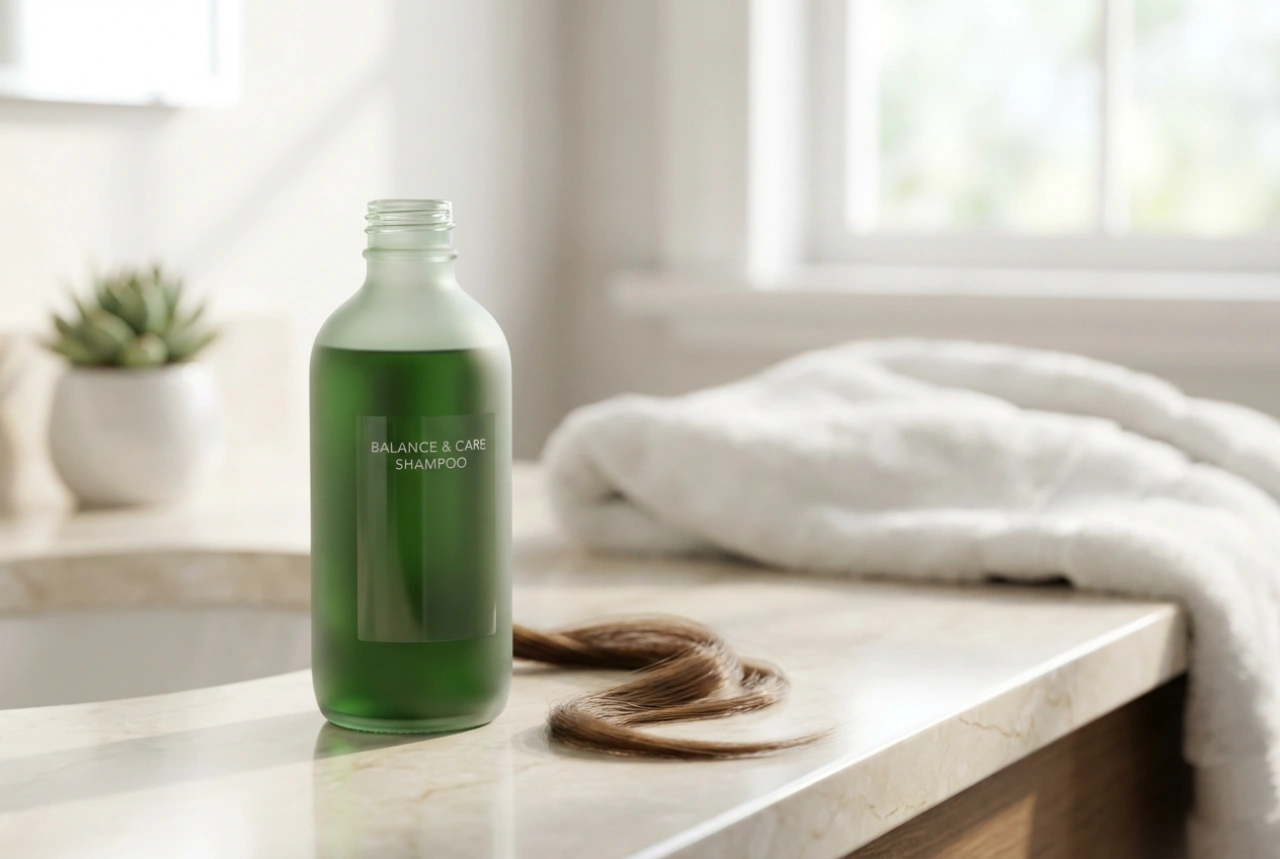 Vihreä shampoo: Punaisten sävyjen neutralointi ja hiustenhoito