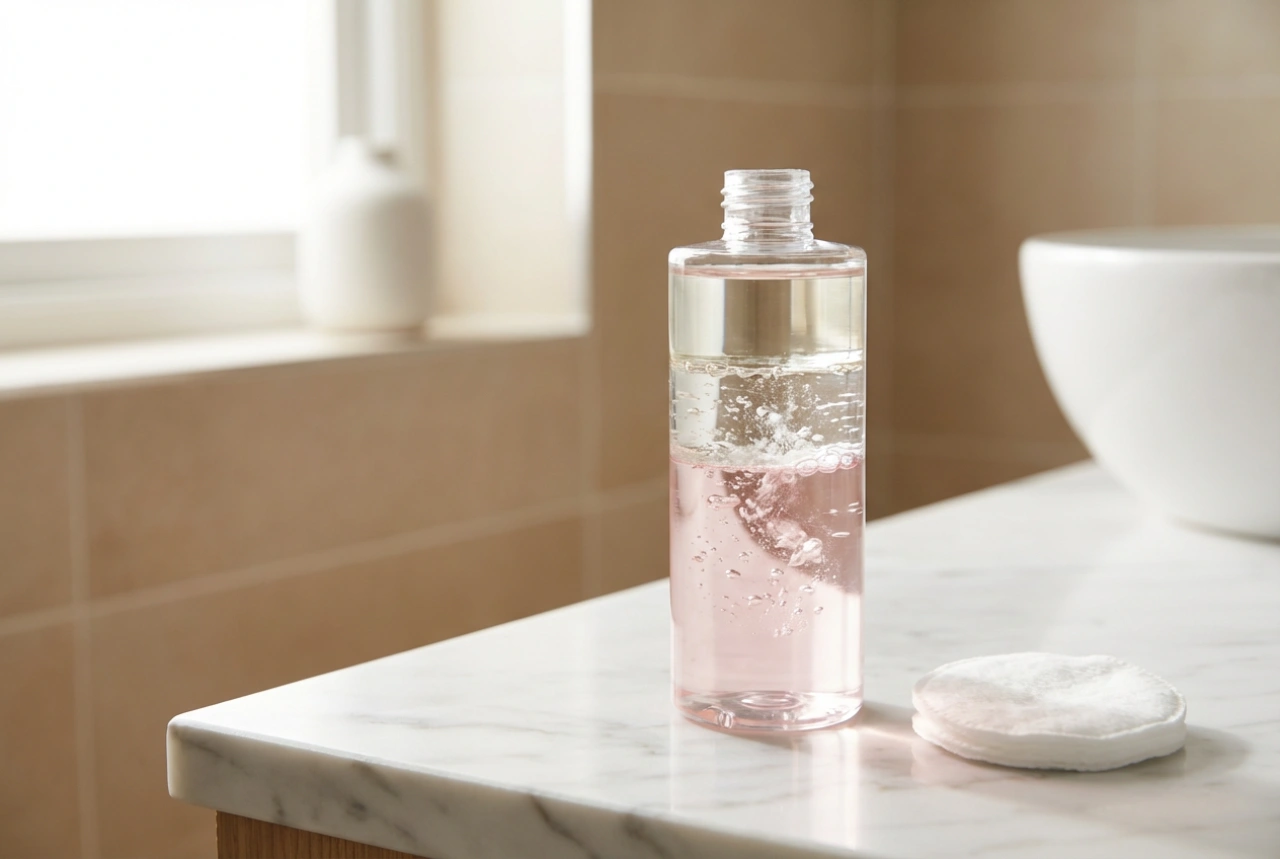 Kaksifaasinen meikinpoistoaine: ravista, aseta, liuota