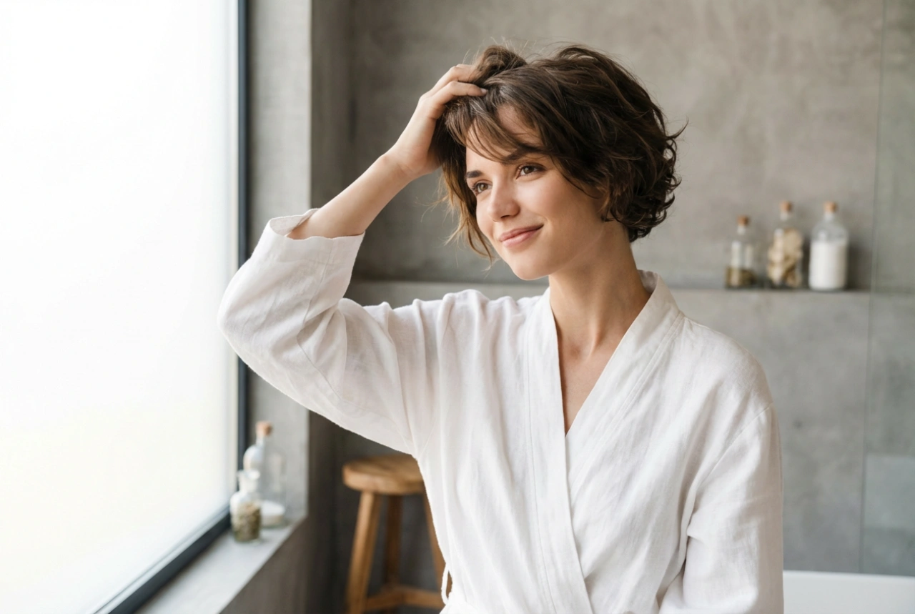 Lyhyet hiukset ja otsatukka: muotoilu ja kiinnitys ilman raskautta