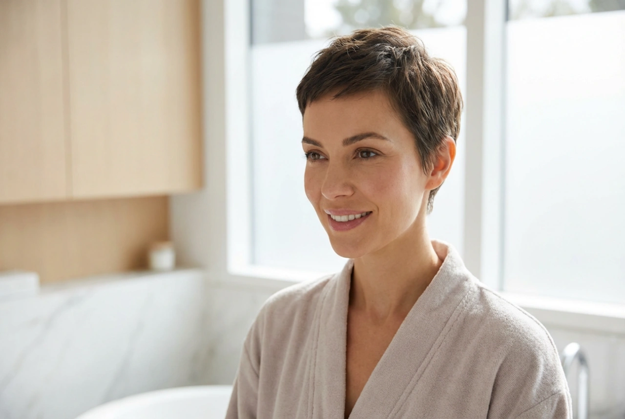 Lyhyt ja luonteikas: poikamainen hiustyyli pehmeällä viimeistelyllä