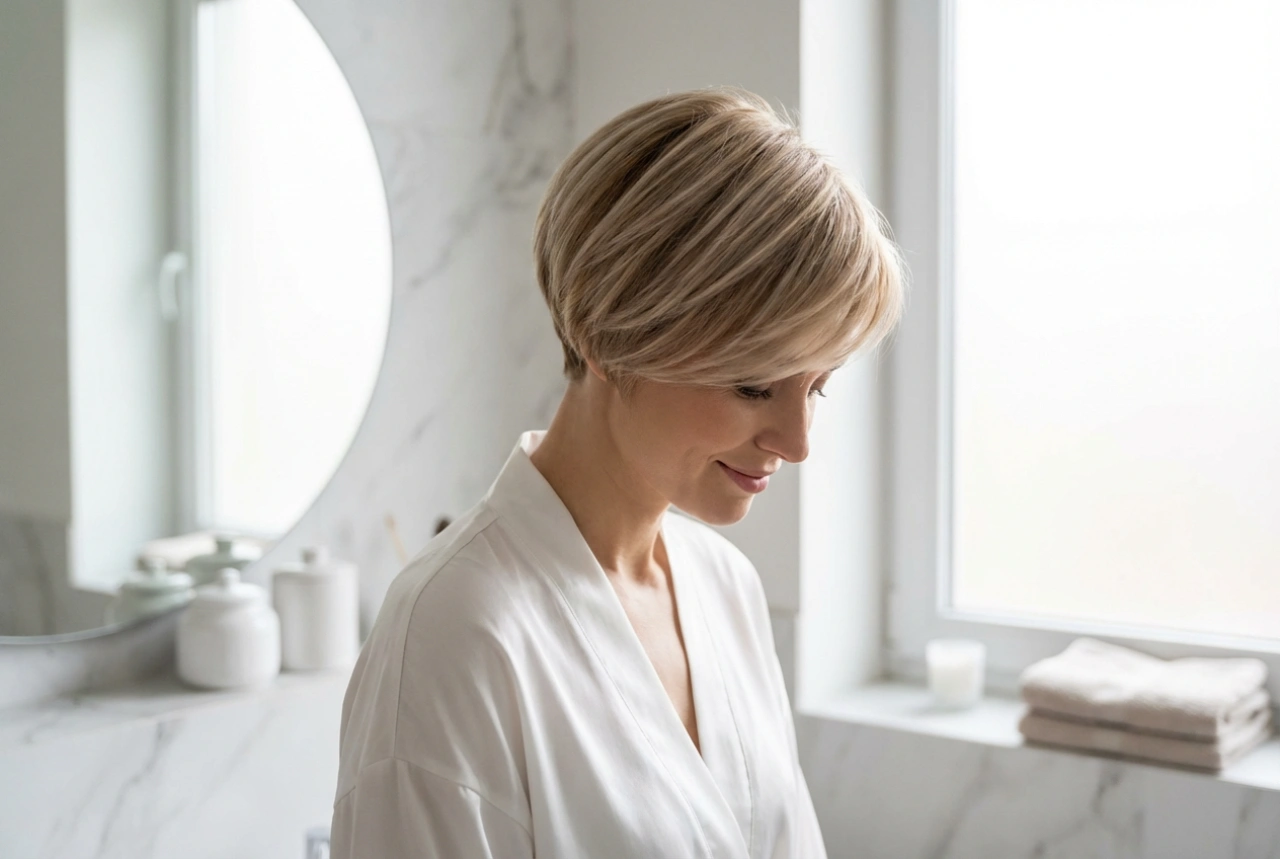 Lyhyet naisten sienikampaukset: pehmeä viimeistely ja volyymi