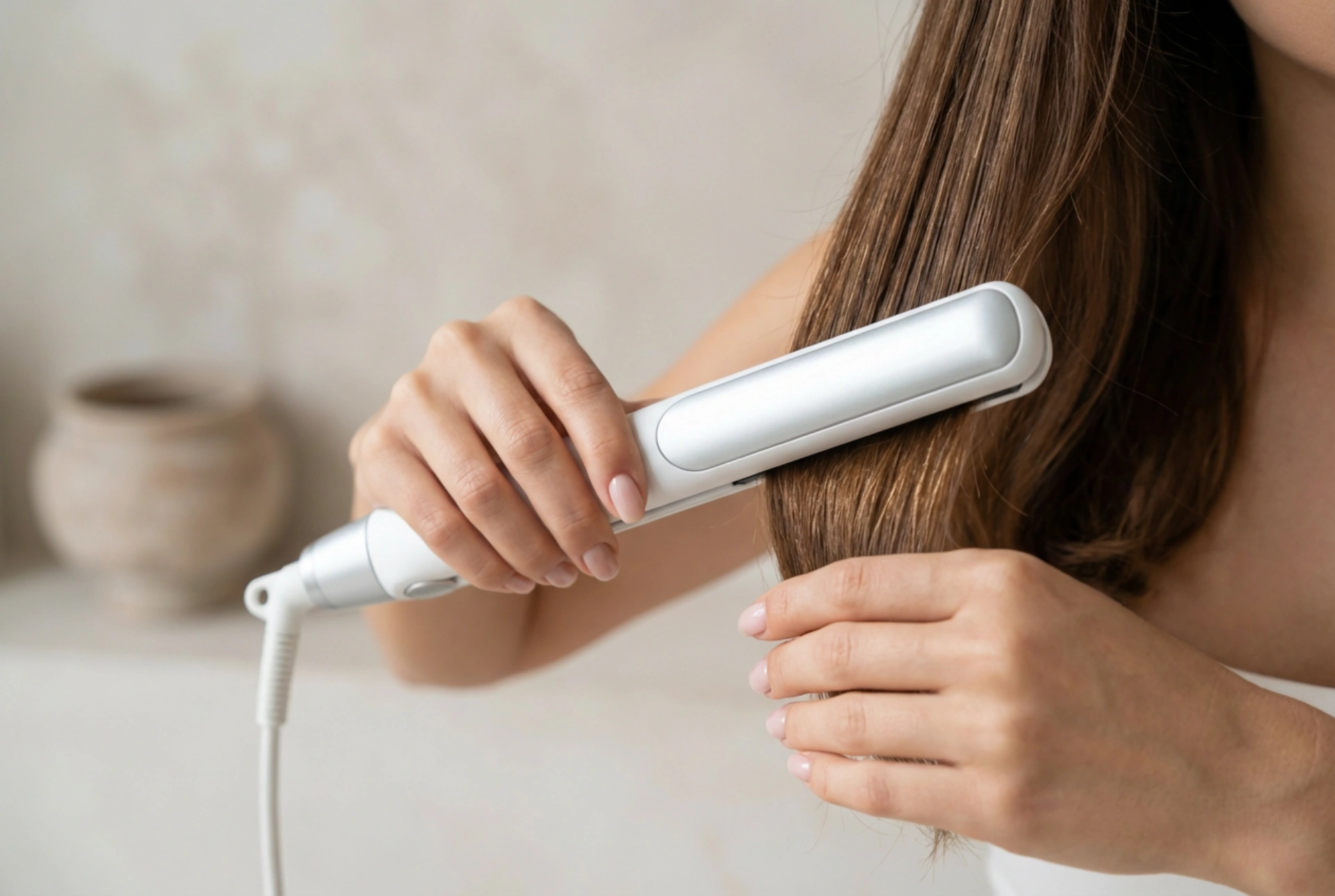 2-in-1-muotoilulaite: hiusten kuivaus ja suoristus samanaikaisesti