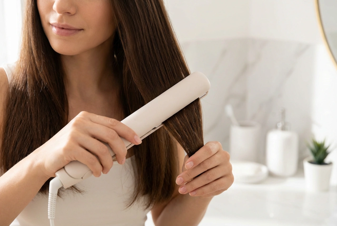 Suoristusrauta ionitoiminnolla: sileät hiukset ilman pörröisyyttä