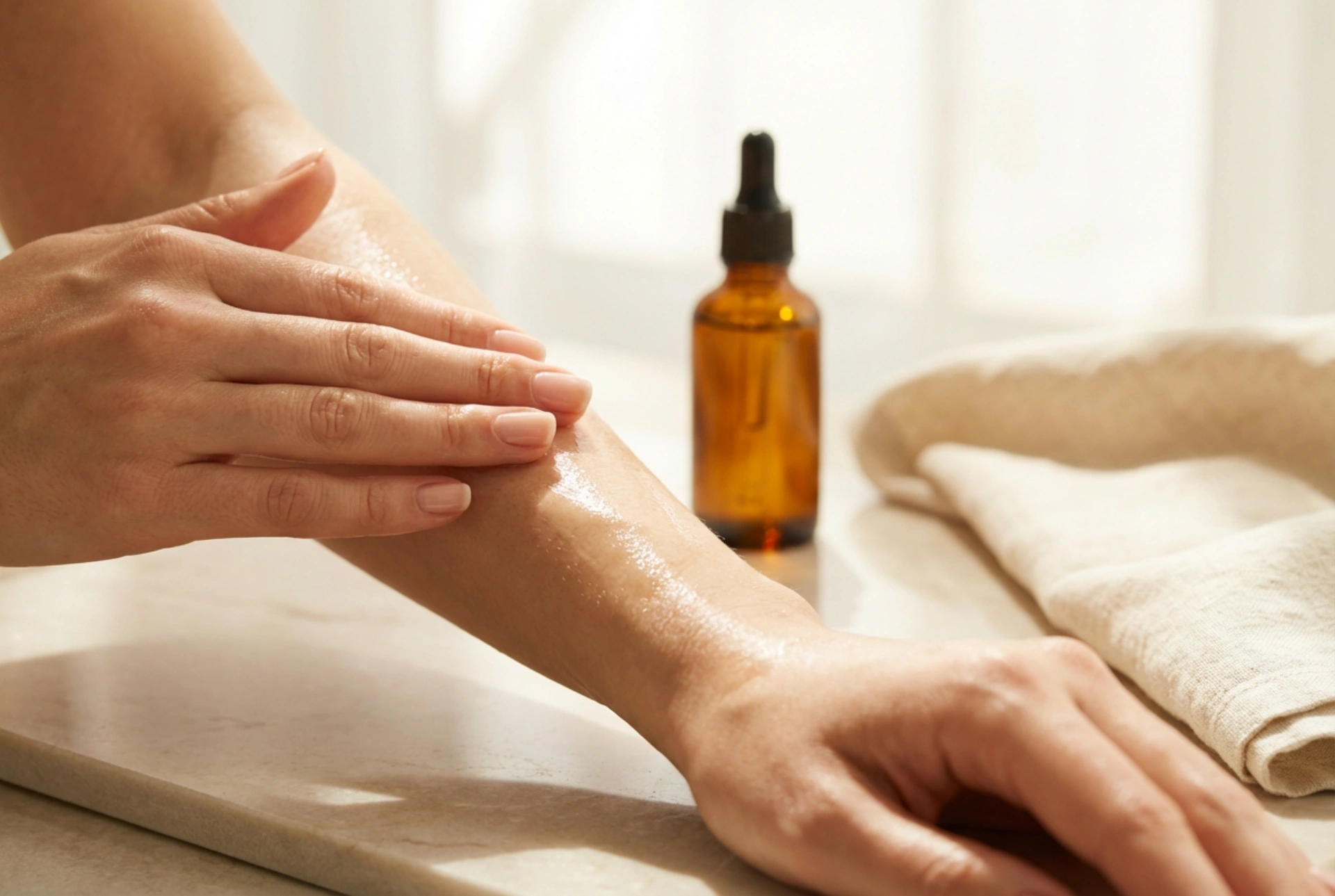 Kosteuttava vartaloöljy: koostumuksen valinta ja hierontatekniikka