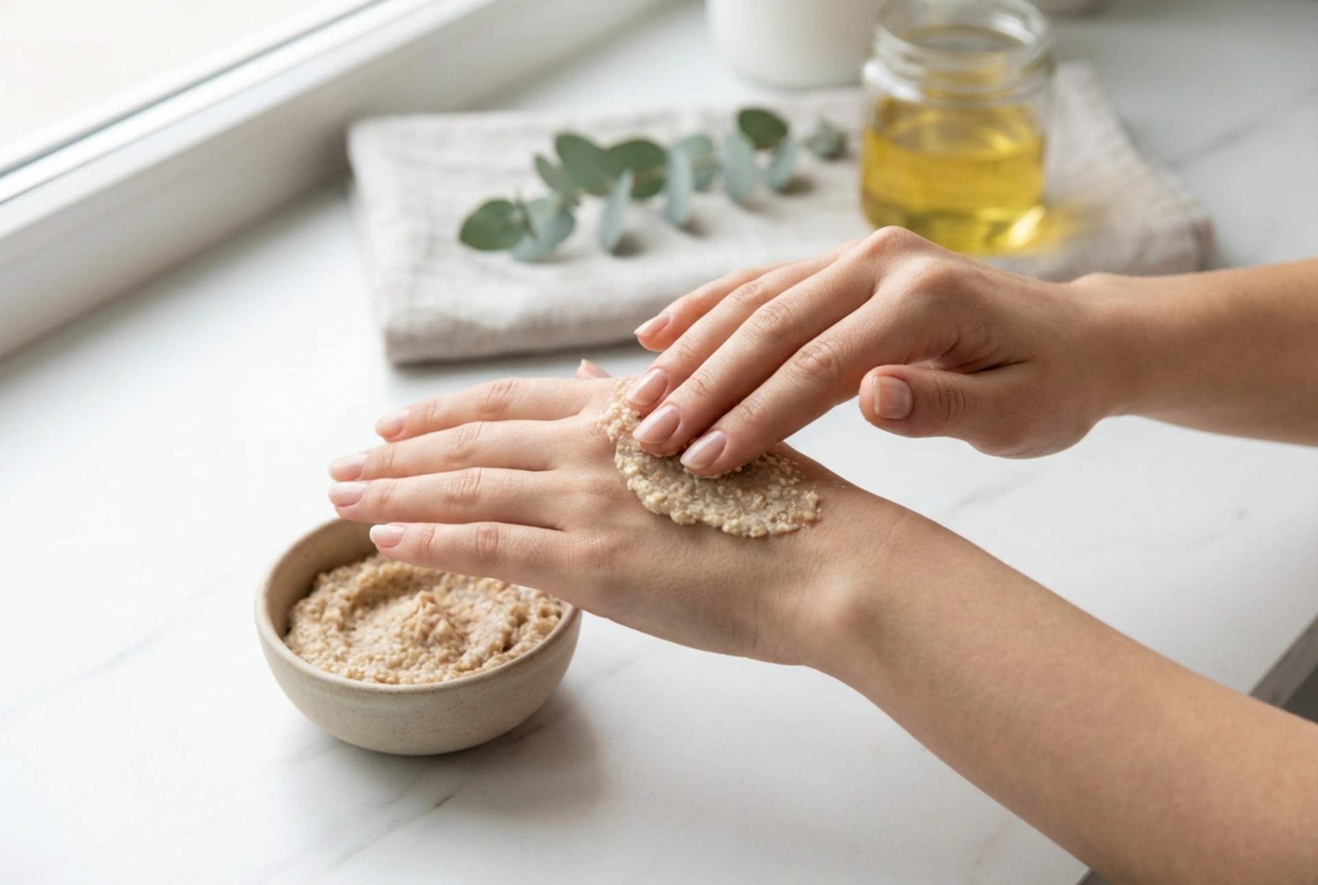 Käsien kuorinta kotona: testatut seokset ja turvallinen käyttö