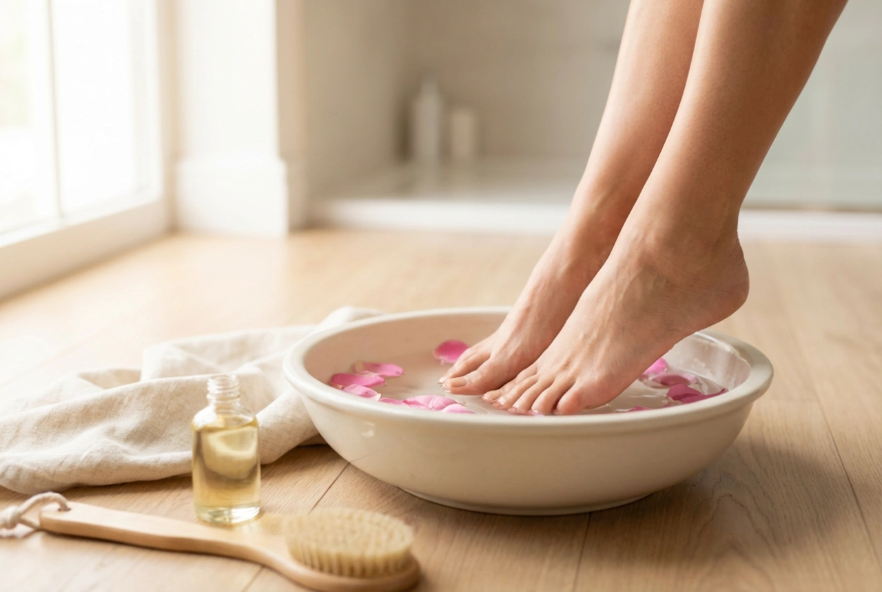 Jalkojen rentoutus kotona: koti-spa jaloille vaihe vaiheelta