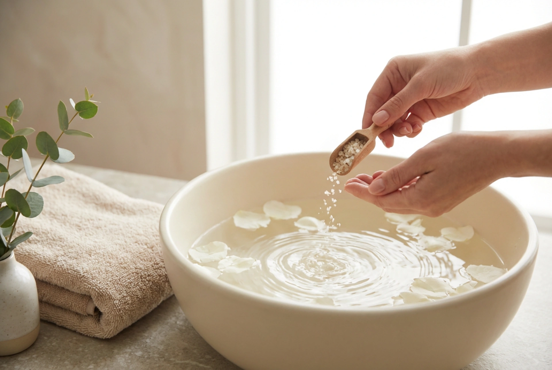 Jalkasuola kotihoidossa: rauhoittavan kylvyn valmistaminen