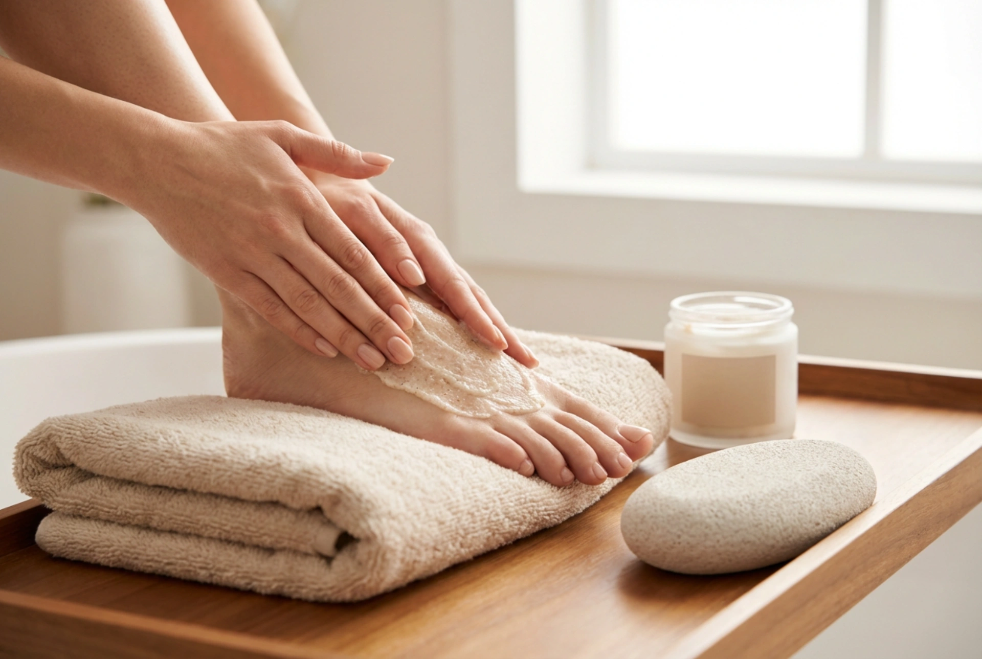 Jalkojen kuorinta kotona: tyypit, tiheys ja hierontatekniikka