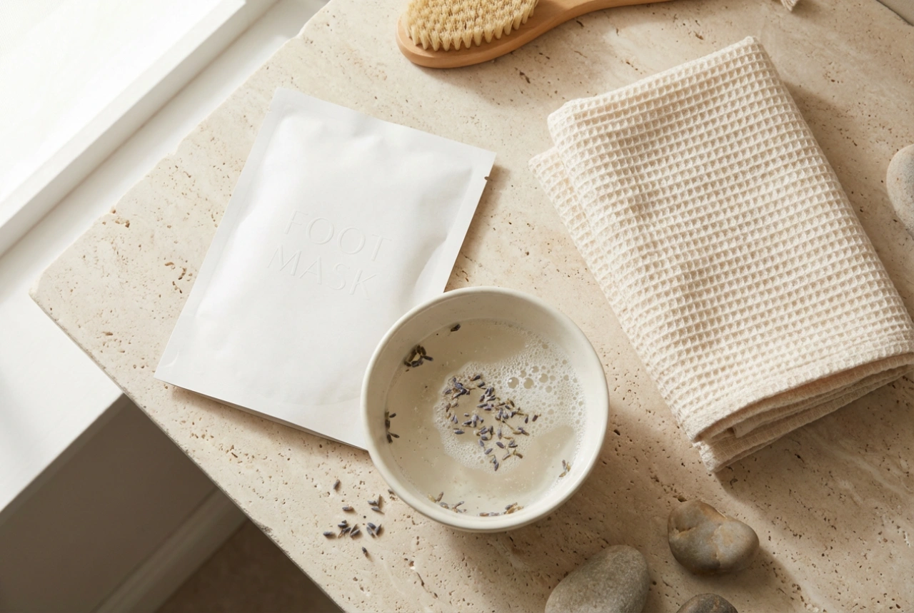 Kuoriva jalkanaamio: valmistautuminen, käyttö ja jälkihoito