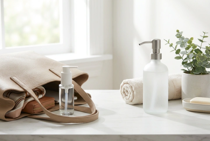 Käsien desinfiointiaine käsilaukussa ja kotona: käytännön vinkkejä