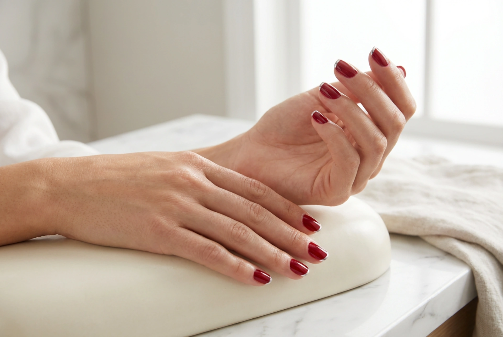 Punaiset ja hopeiset kynnet: harmonisia yhdistelmiä ja yksinkertaisia koristeluita