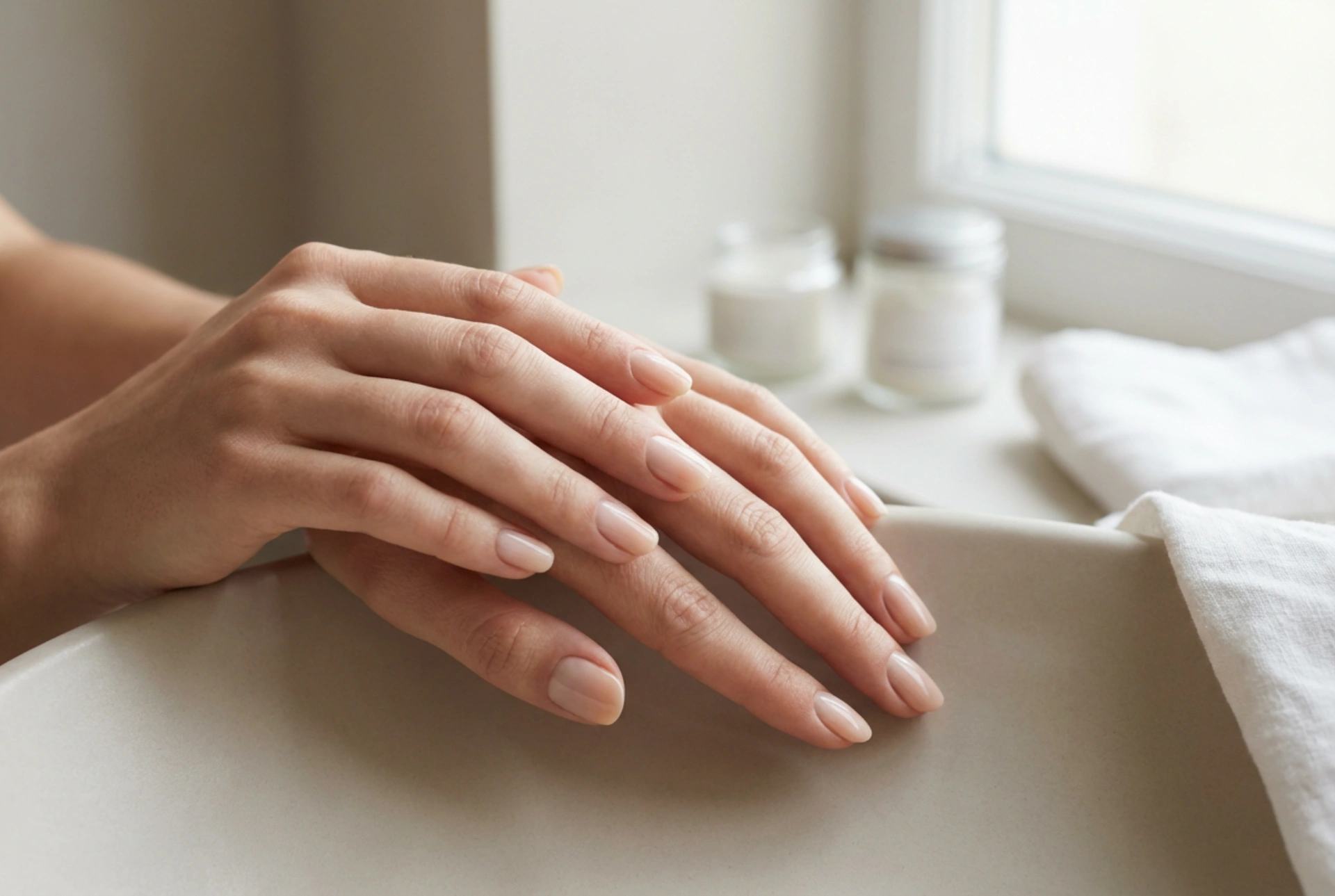 Hienovaraiset luonnolliset ombre-kynnet: Nudesta maitomaiseen beigeen