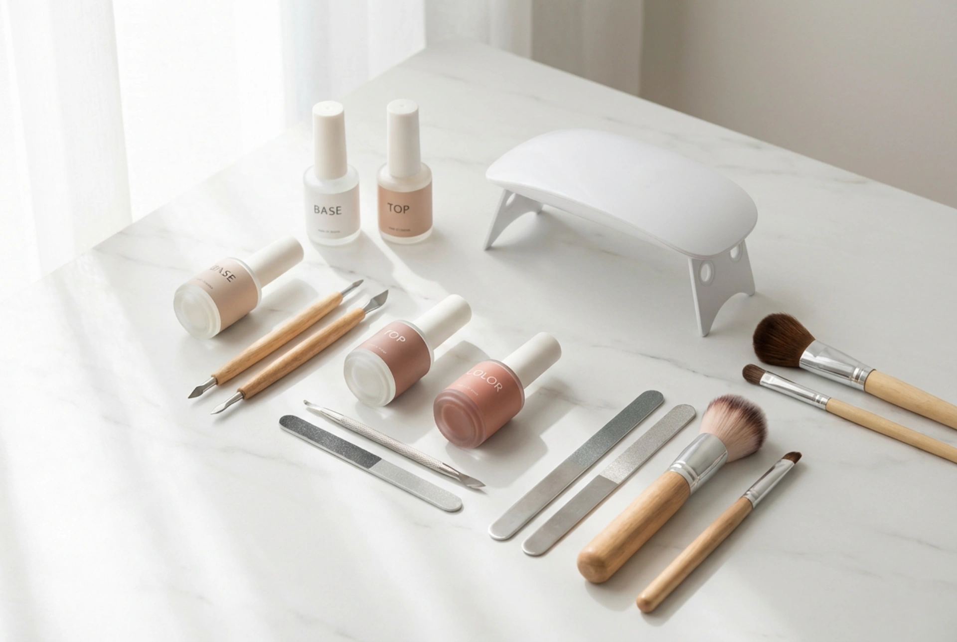 Täydellinen hybridimanikyyrisetti: kokoaminen, käyttö ja virheet