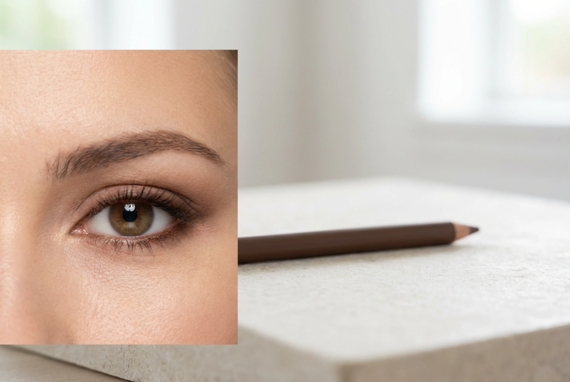 Ruskea silmänrajauskynä: pehmeä smokey eye, ripsirajan korostus ja vesiraja
