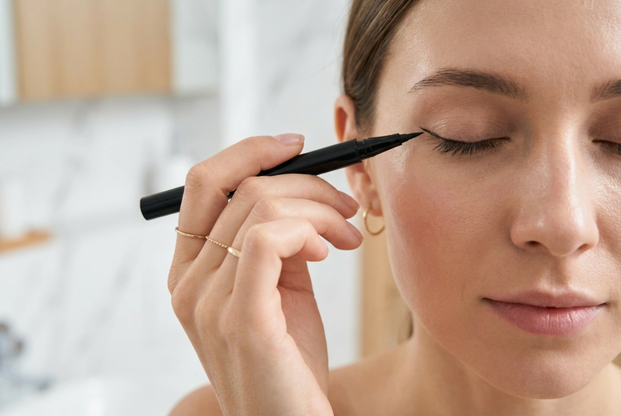 Miten tehdä rajaus eyelinerilla: applikaattorin ote, kulmat ja viimeistely