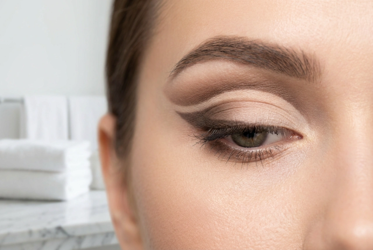 Cut crease -silmämeikki: luomen pohjustus, luomivärit ja viimeistely