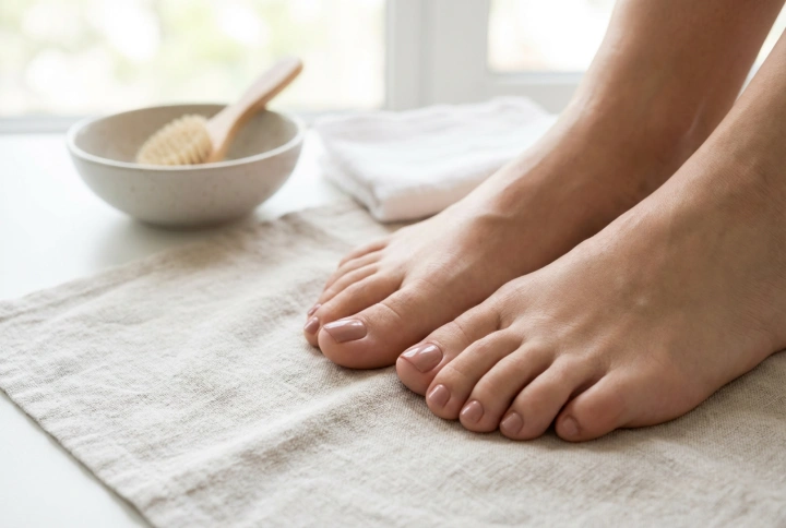 Hybridilakkaus varpaankynsissä: miten lakata tasaisesti ja ilman raitoja