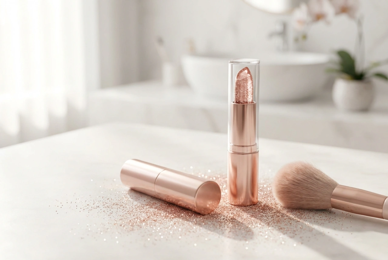 Glitterhuulipuna: näin saat tasaisen ja kestävän lopputuloksen
